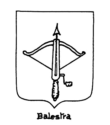 Image of the heraldic term: Balestra