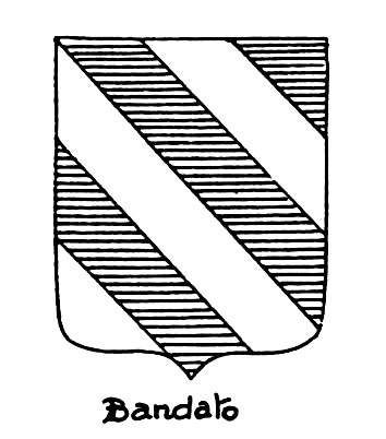 Image of the heraldic term: Bandato