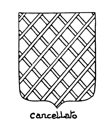 Image of the heraldic term: Cancellato