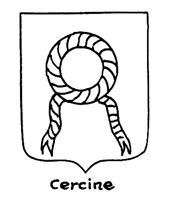 Image of the heraldic term: Cercine