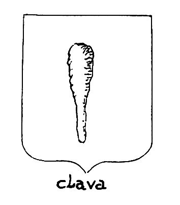 Image of the heraldic term: Clava