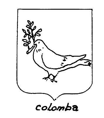 Image of the heraldic term: Colomba
