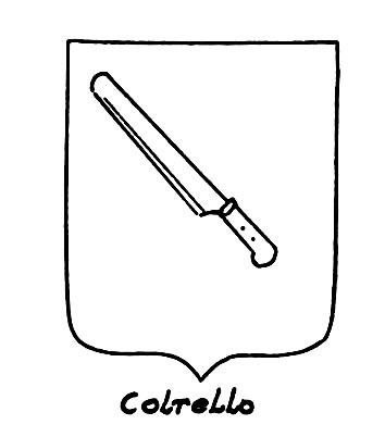 Image of the heraldic term: Coltello