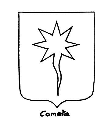 Image of the heraldic term: Cometa