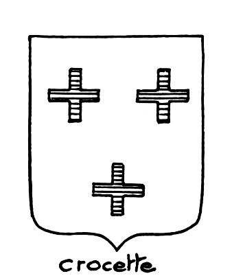 Image of the heraldic term: Crocette