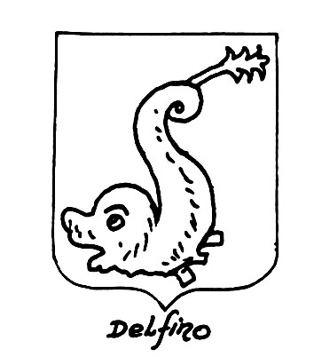 Image of the heraldic term: Delfino