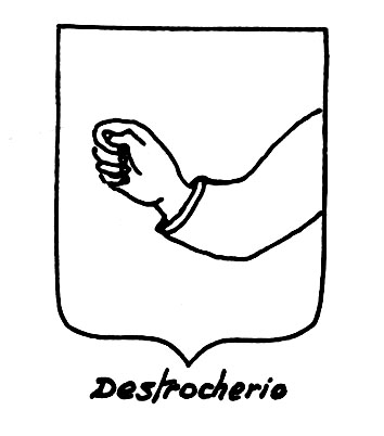 Image of the heraldic term: Destrocherio