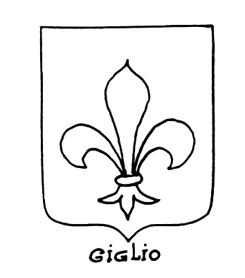 Image of the heraldic term: Giglio