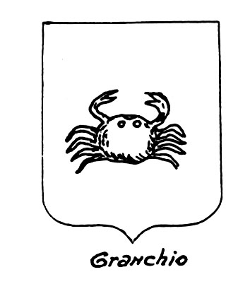 Image of the heraldic term: Granchio