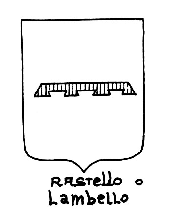 Image of the heraldic term: Lambello