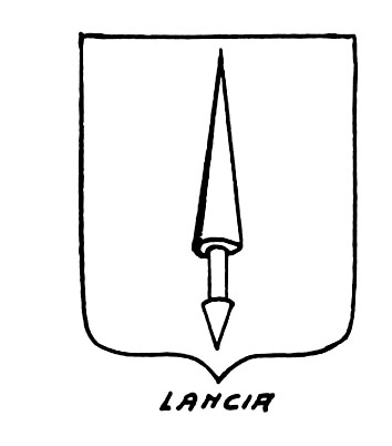 Image of the heraldic term: Lancia