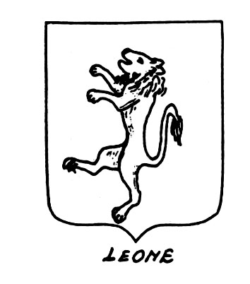 Image of the heraldic term: Leone