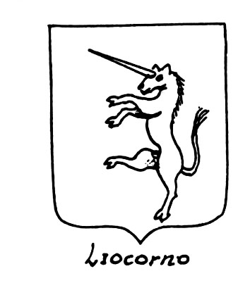 Image of the heraldic term: Liocorno