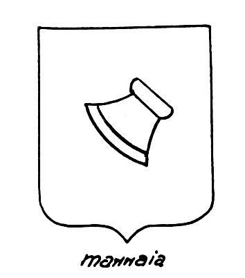 Image of the heraldic term: Mannaia