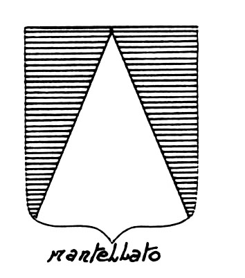 Image of the heraldic term: Mantellato