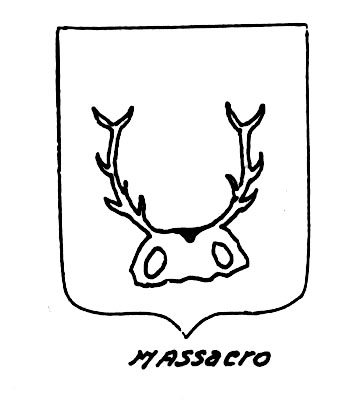 Image of the heraldic term: Massacro