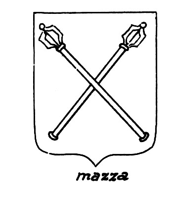 Image of the heraldic term: Mazza