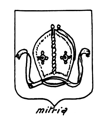 Image of the heraldic term: Mitria