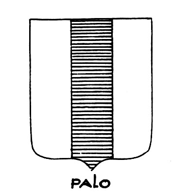 Image of the heraldic term: Palo