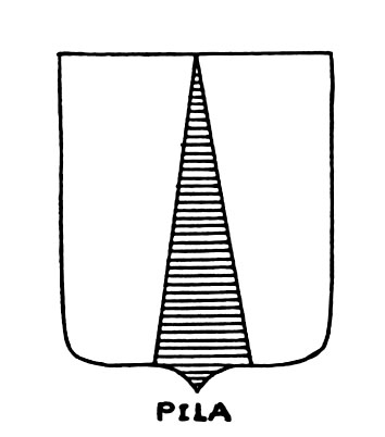 Bild des heraldischen Begriffs: Pila