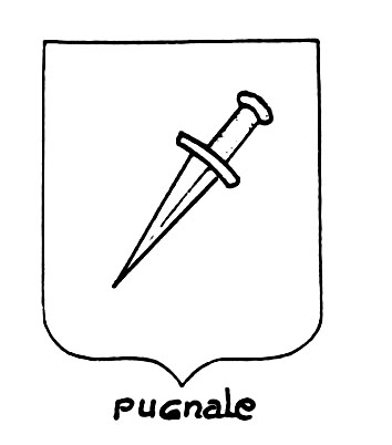 Image of the heraldic term: Pugnale