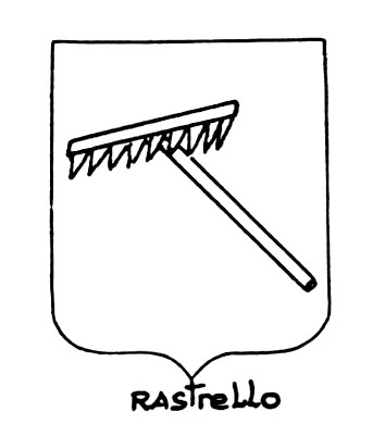 Image of the heraldic term: Rastrello
