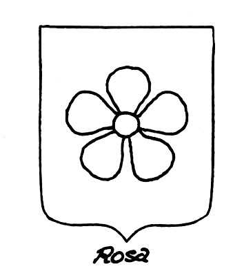 Image of the heraldic term: Rosa