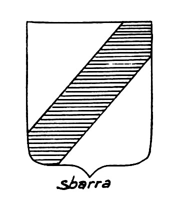Image of the heraldic term: Sbarra
