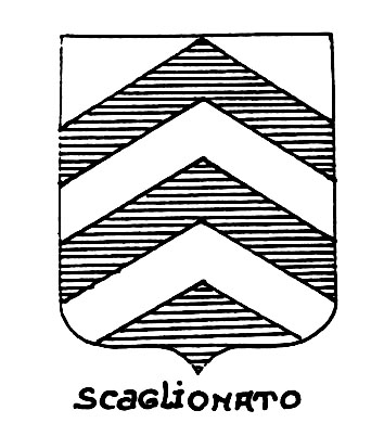 Image of the heraldic term: Scaglionato