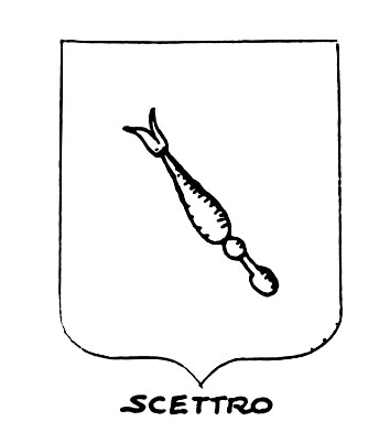 Image of the heraldic term: Scettro