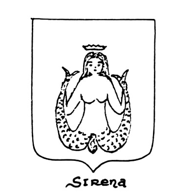 Image of the heraldic term: Sirena