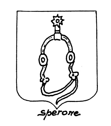 Image of the heraldic term: Sperone