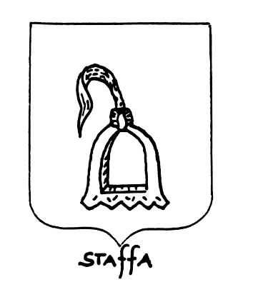 Image of the heraldic term: Staffa