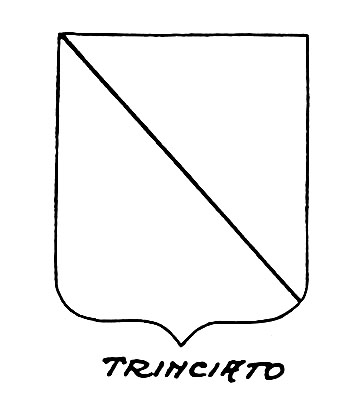 Image of the heraldic term: Trinciato