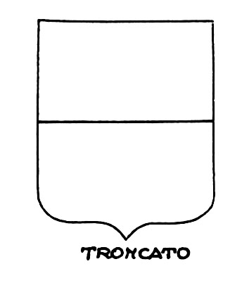 Bild des heraldischen Begriffs: Troncato