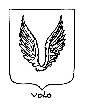 Image of the heraldic term: Volo