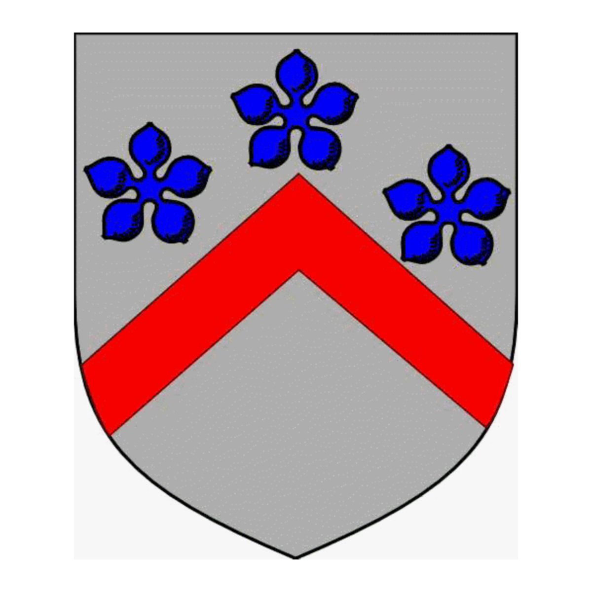 Coat of arms of family Fleuriot De Langle