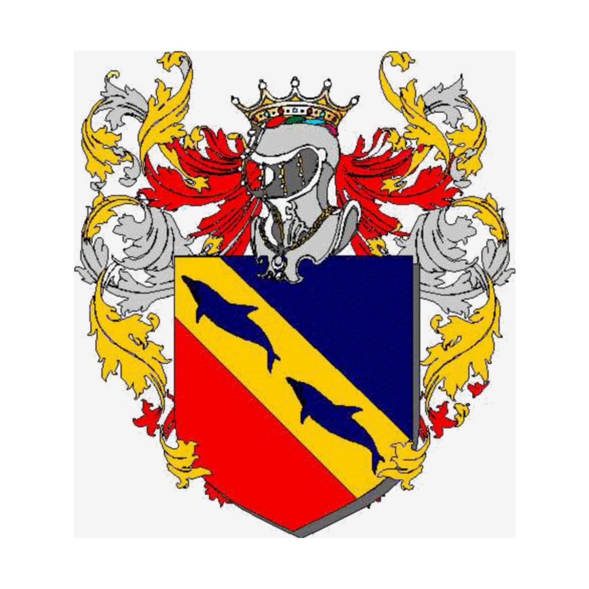 Coat of arms of family Beccaria Incisa Grattarola