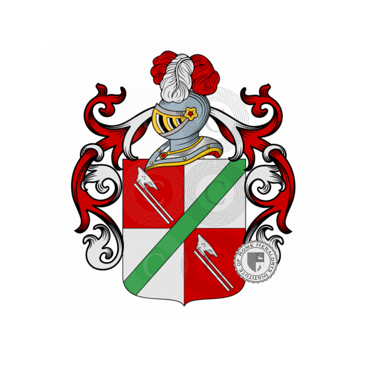 Coat of arms of familyChiarandini, Adamoli,Adamoni,Dami