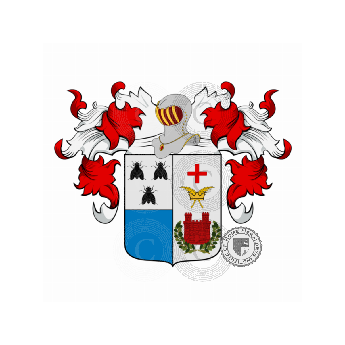 Escudo de la familiaMoscheni, Moschini, Moschin, Moschin,Moschini