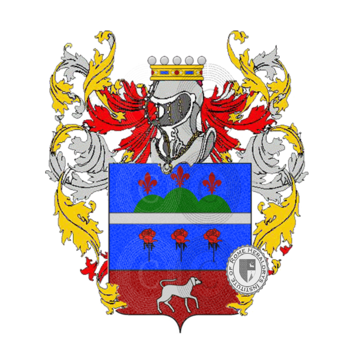 Brasão da famíliaArdenghi, Ardenghi,Baronci Turini,Turina,Turino,Turrini