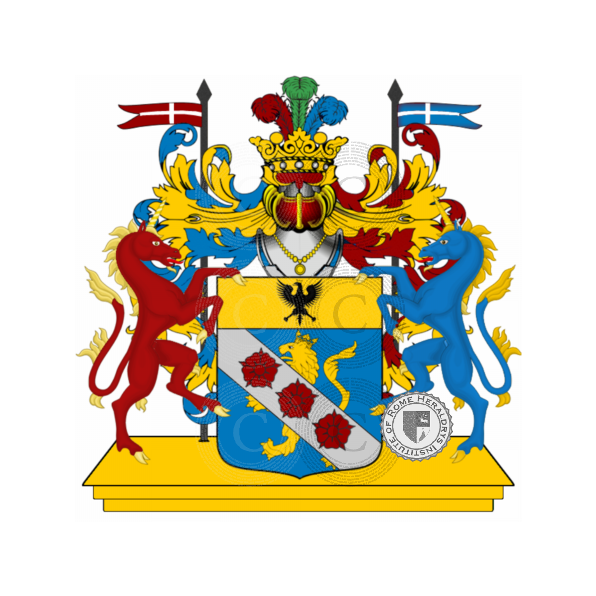 Wappen der Familiede Rosa, de Rosa,de Rosis