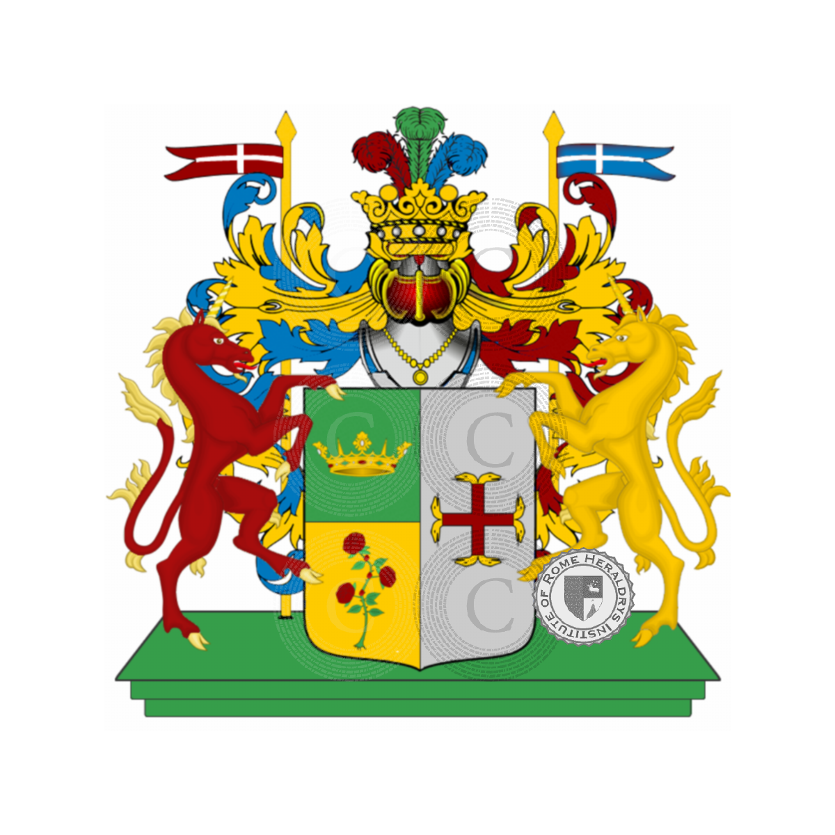 Coat of arms of familytiburzi cagnotti