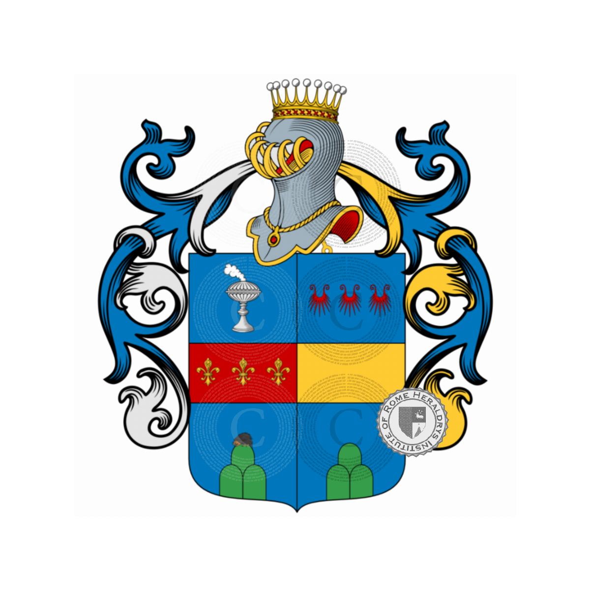 Wappen der FamilieTomassini Barbarossa, Barbarossa,Tomassini