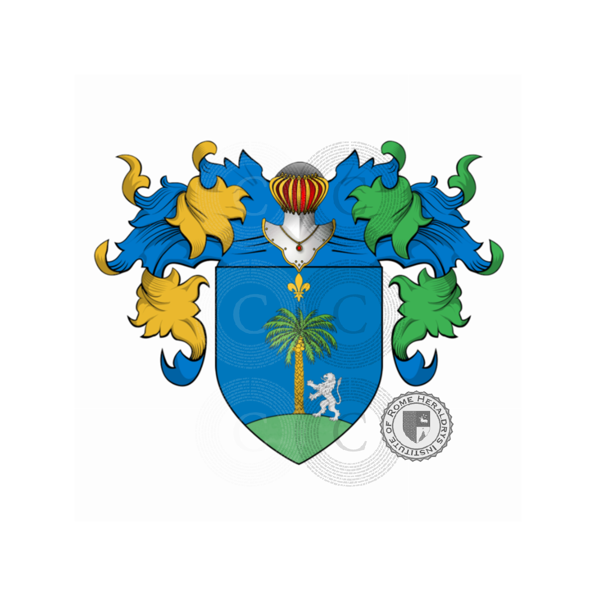 Wappen der FamiliePalmeri, Palmera,Palmerio,Palmiero,Salmeri