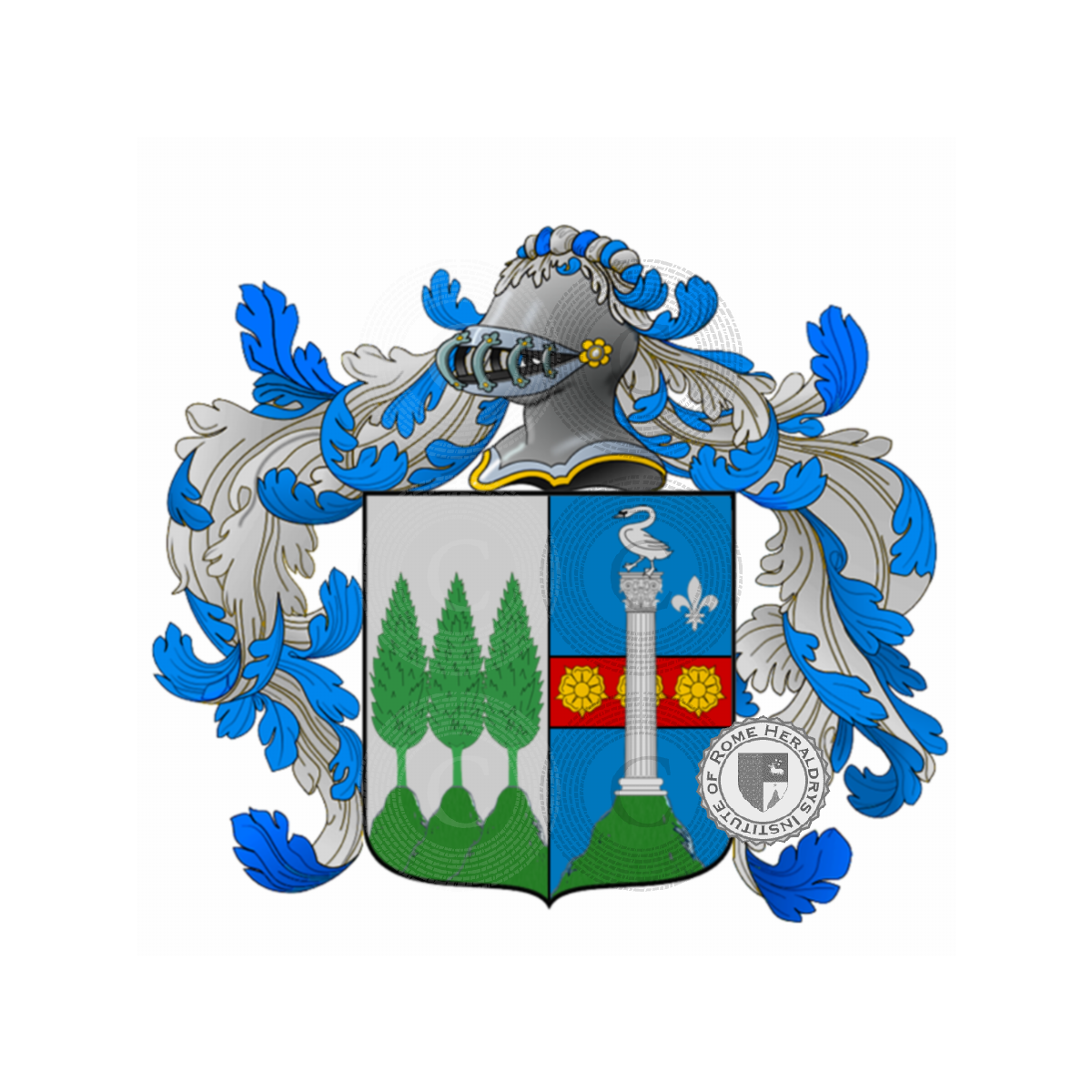 Coat of arms of familyPiovesana, Piovesana Crestini