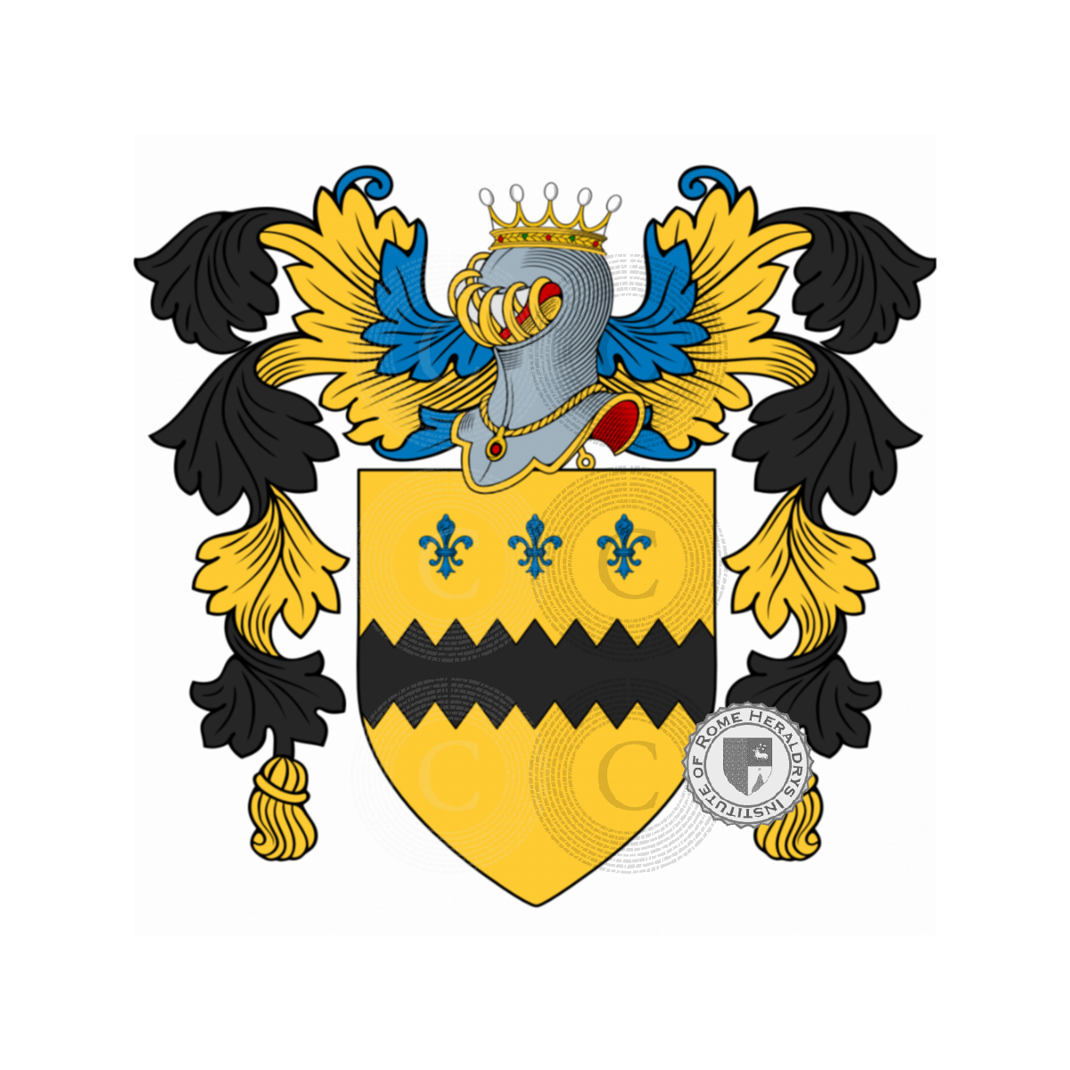 Coat of arms of familyNigro, lo Nigro,Nigrì