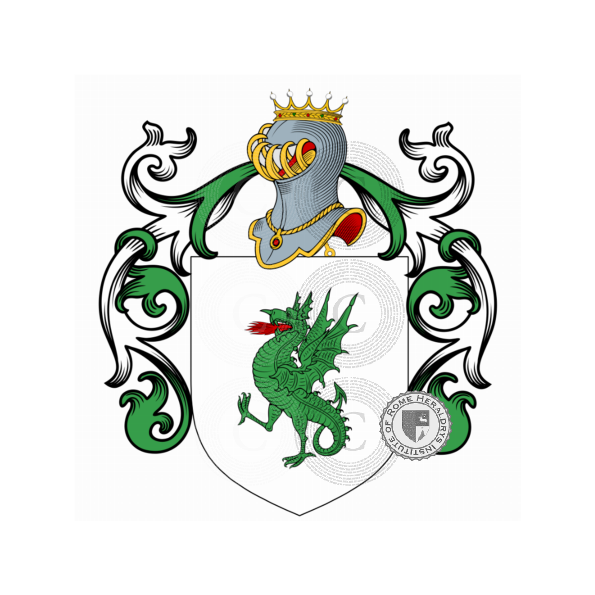 Escudo de la familiaDrago, de Drago,de Drague,Draghi,lo Drago,LoDrago