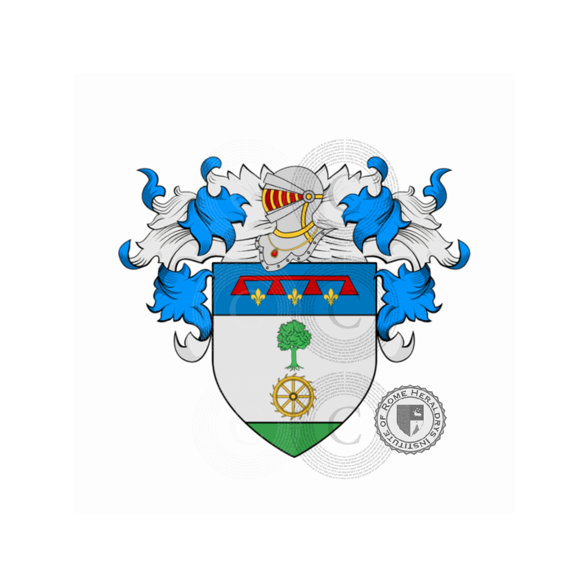 Escudo de la familiaMolinari, Molinario,Molinaro