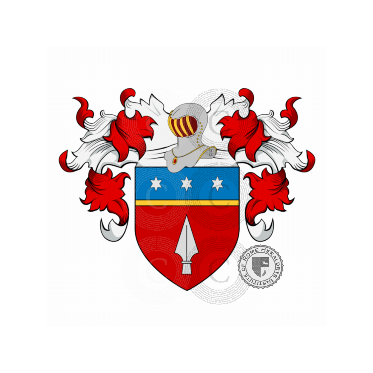 Escudo de la familiaLanzi, di Lanzo,Lanci,Lanzo
